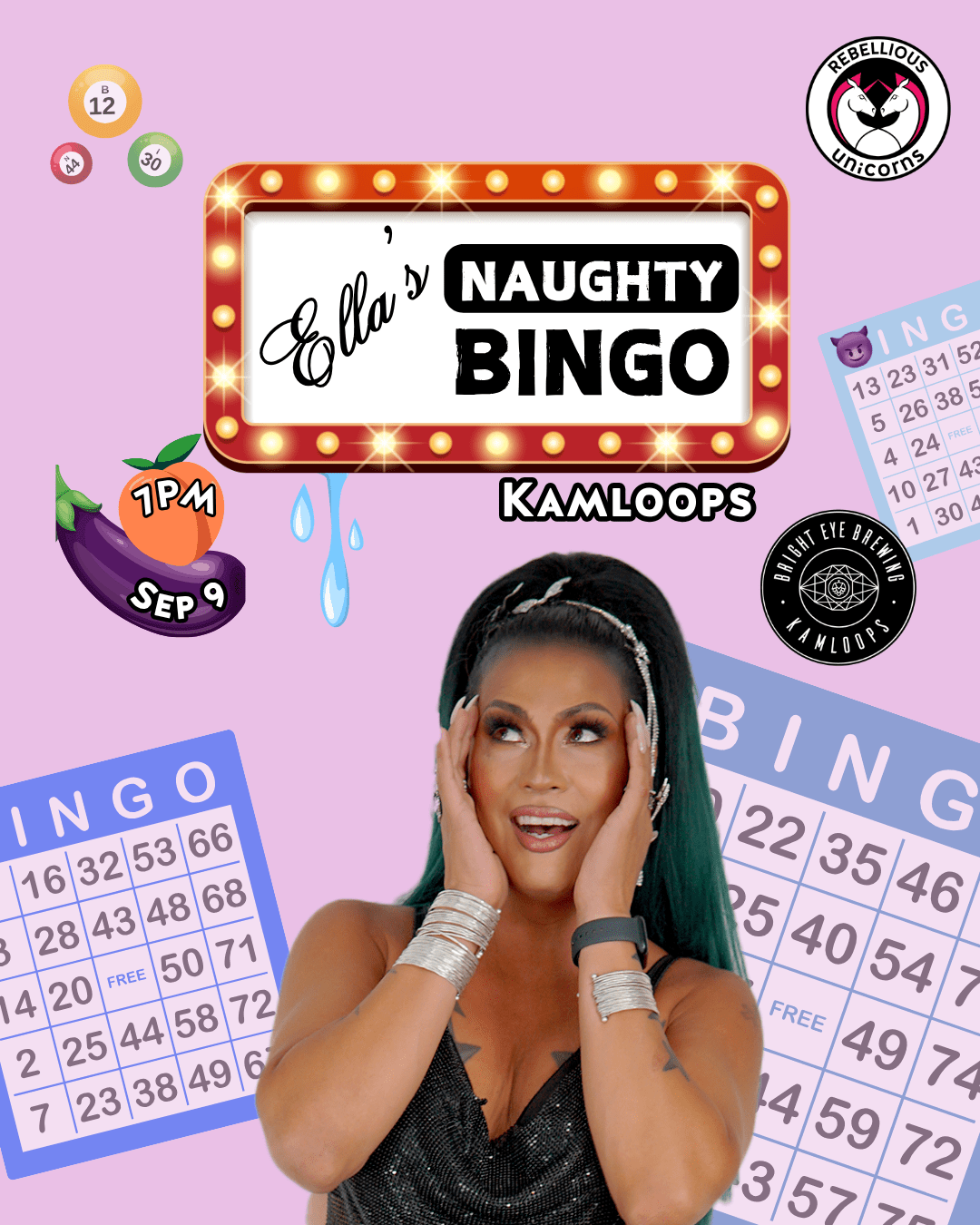 Ella's Naughty Bingo | Kamloops (Sept 09) - Rebellious Unicorns