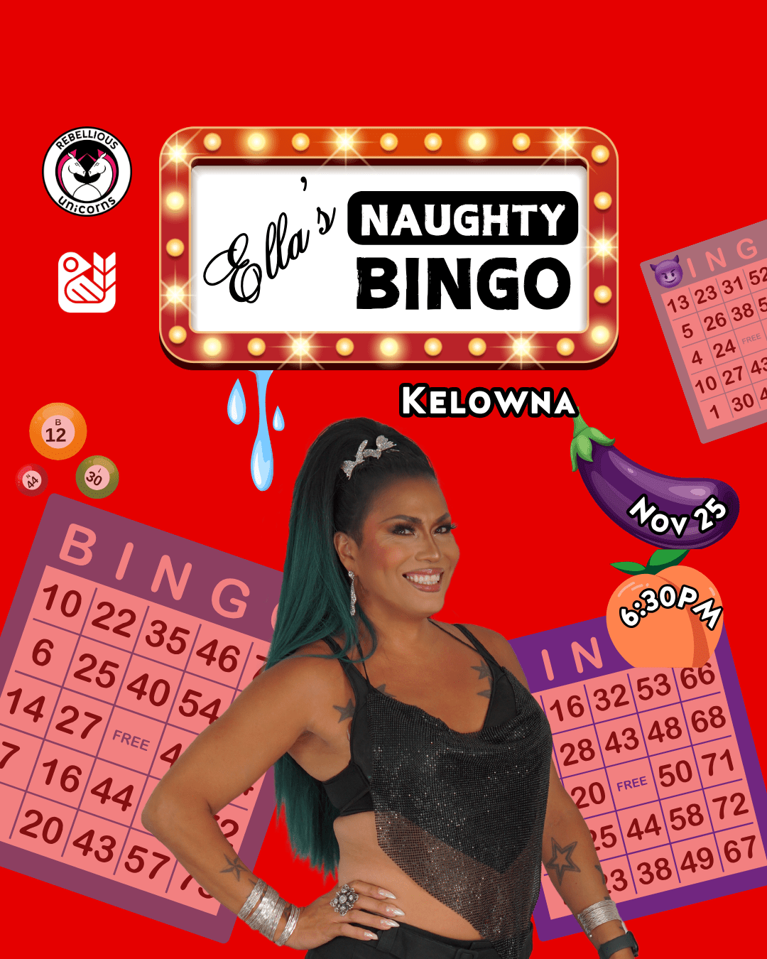 Ella's Naughty Bingo | Kelowna (Nov 25) - Rebellious Unicorns