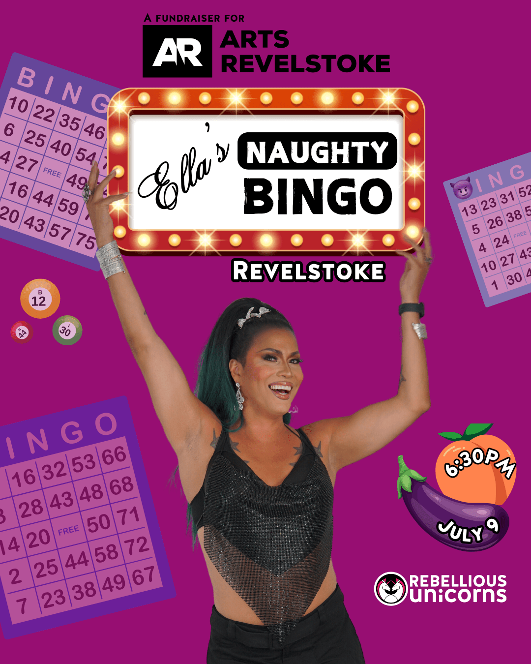 Ella's Naughty Bingo | Revelstoke (July 9) - Rebellious Unicorns