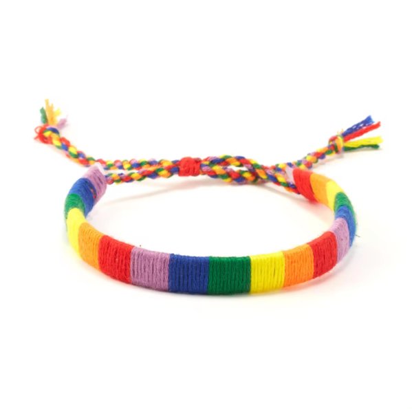 Rainbow Pride Macrame Bracelet Rainbow - Rebellious Unicorns