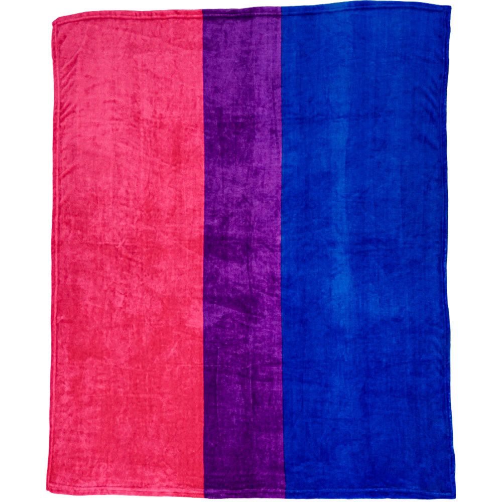 Bisexual Flag Plush Blanket - Rebellious Unicorns