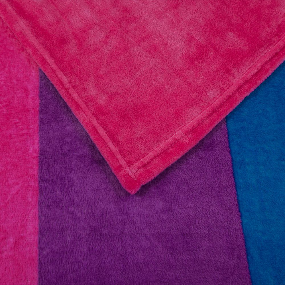 Bisexual Flag Plush Blanket - Rebellious Unicorns