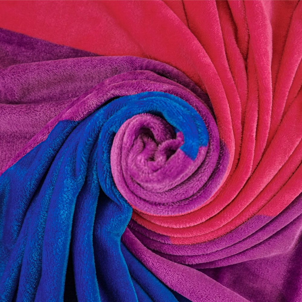 Bisexual Flag Plush Blanket - Rebellious Unicorns