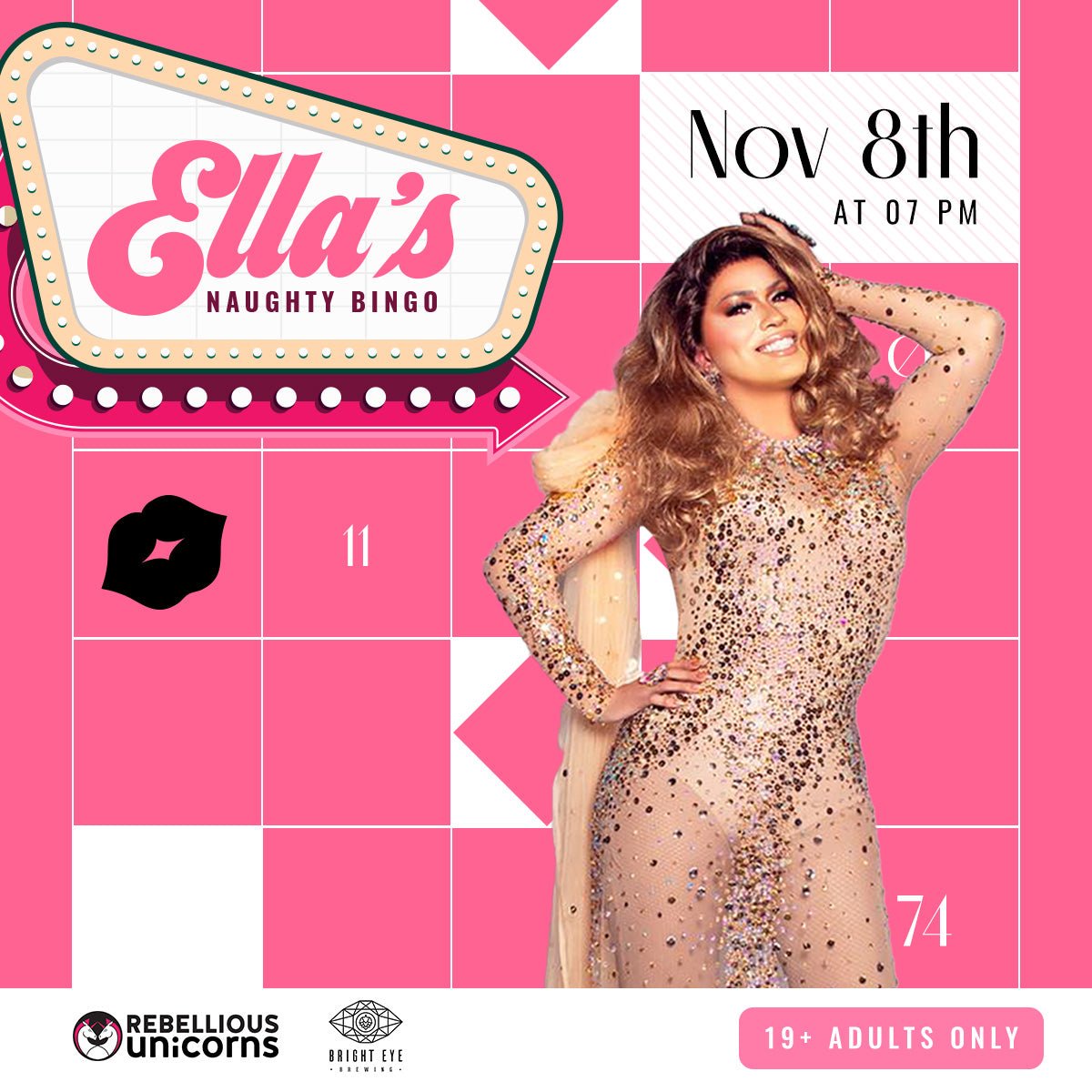Ella's Naughty Drag Bingo: Kamloops (Nov 8) - Rebellious Unicorns
