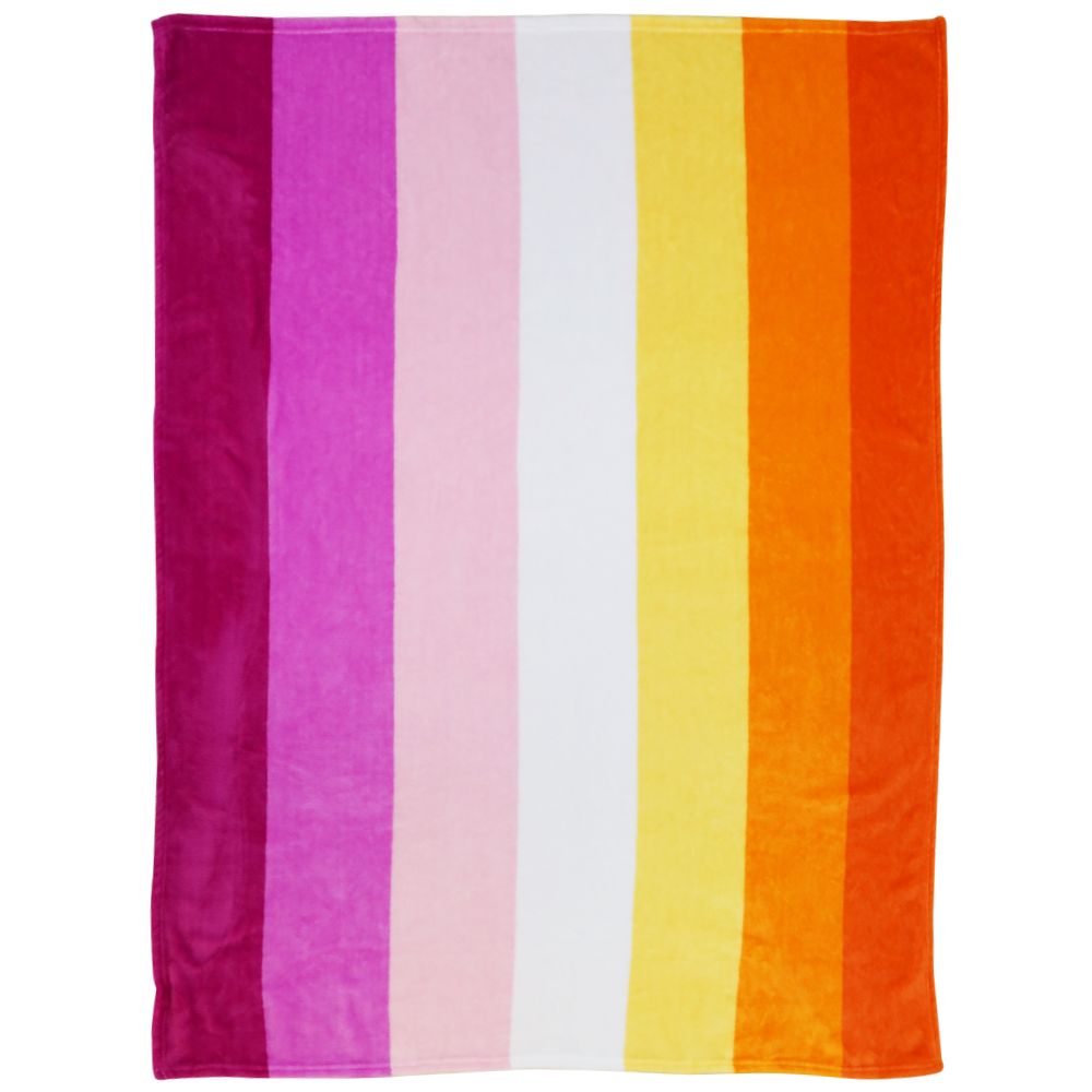 Lesbian Sunset Flag Plush Blanket - Rebellious Unicorns