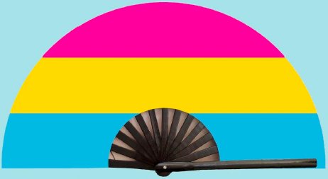 Pansexual Flag Clack Fan - Rebellious Unicorns