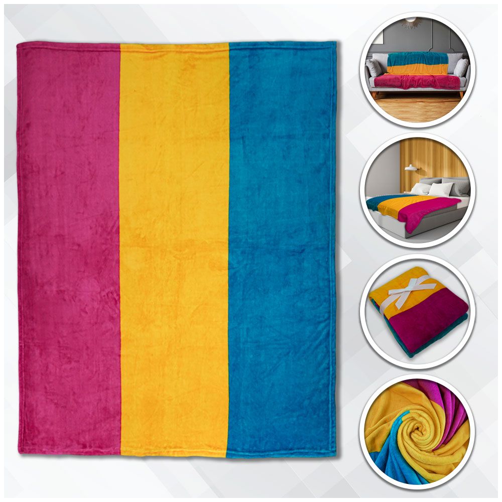 Pansexual Flag Plush Blanket - Rebellious Unicorns