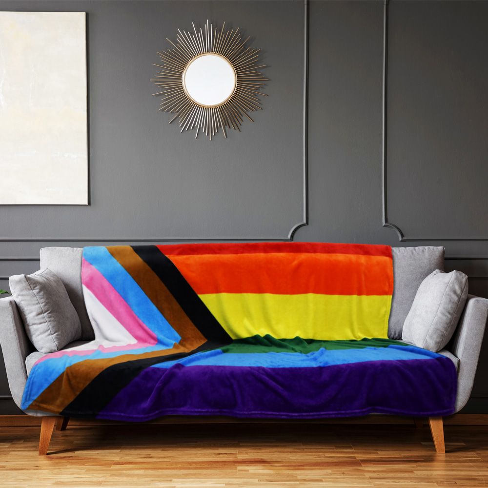 Progressive Rainbow Plush Blanket - Rebellious Unicorns