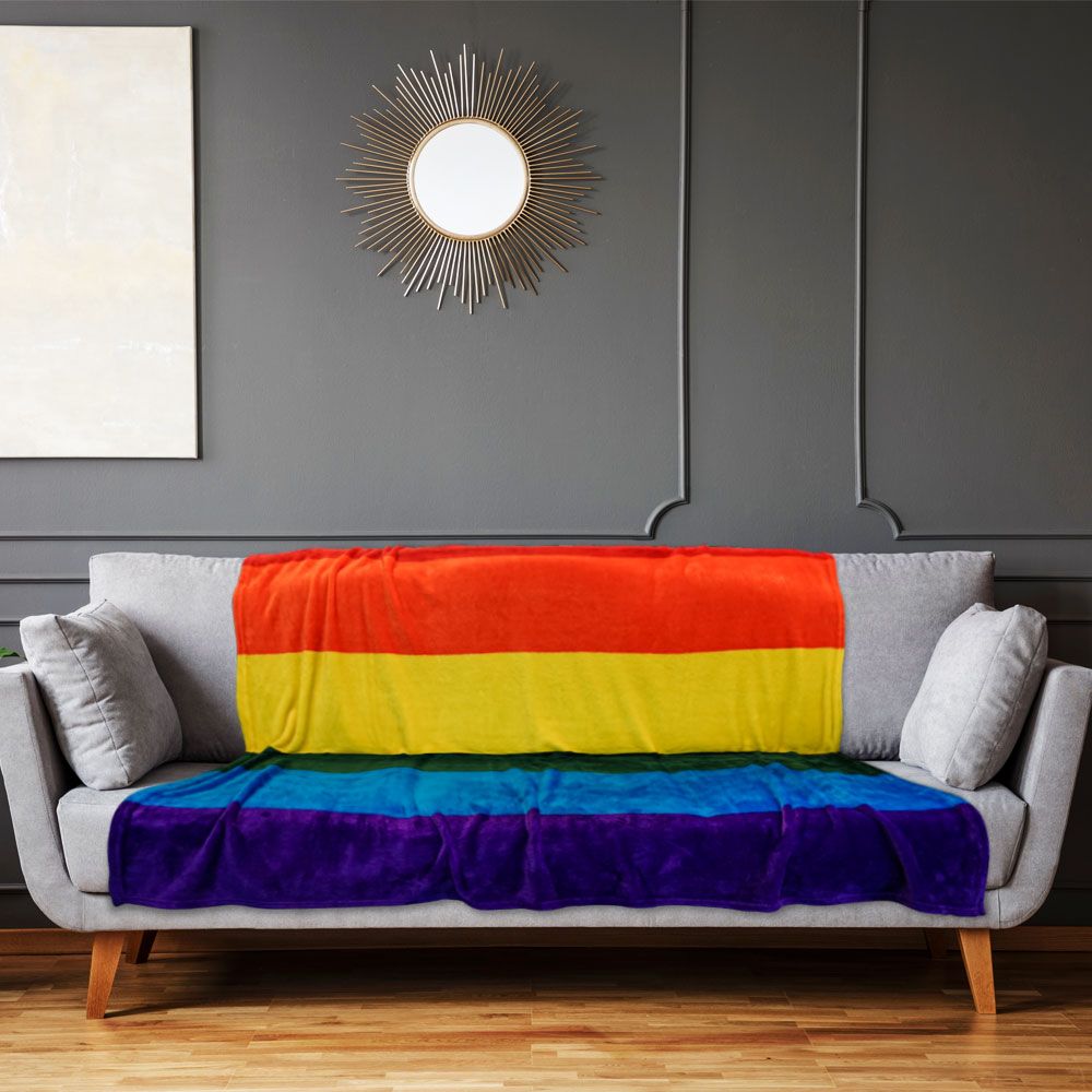 Rainbow Flag Plush Blanket - Rebellious Unicorns