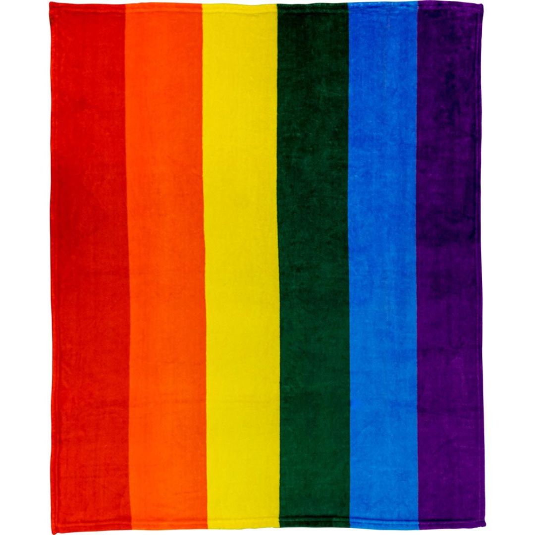 Rainbow Flag Plush Blanket - Rebellious Unicorns