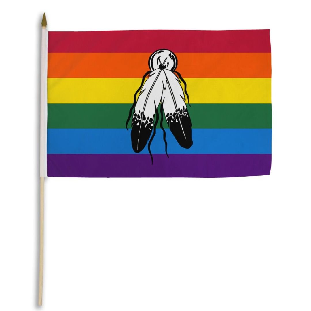 Two Spirit Rainbow Flag - Rebellious Unicorns