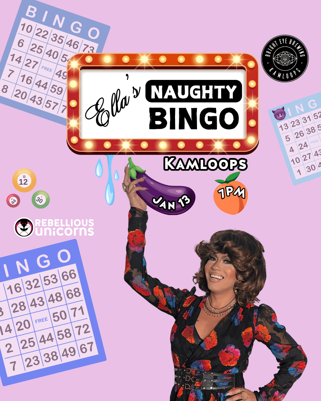 Ella's Naughty Bingo | Kamloops (Jan 13) - Rebellious Unicorns