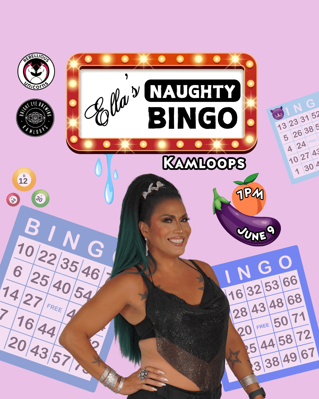 Ella's Naughty Bingo | Kamloops (June 9) - Rebellious Unicorns