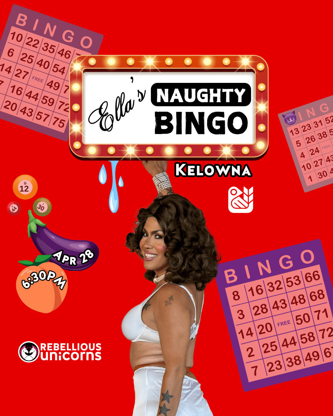 Ella's Naughty Bingo | Kelowna (Apr 28) - Rebellious Unicorns