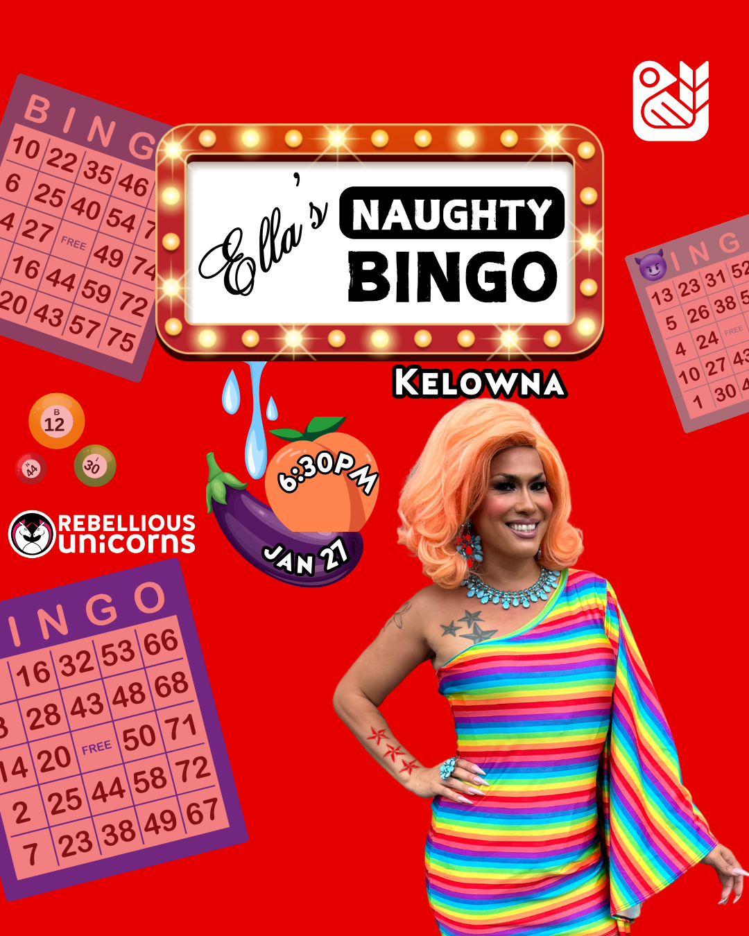 Ella's Naughty Bingo | Kelowna (Jan 27) - Rebellious Unicorns