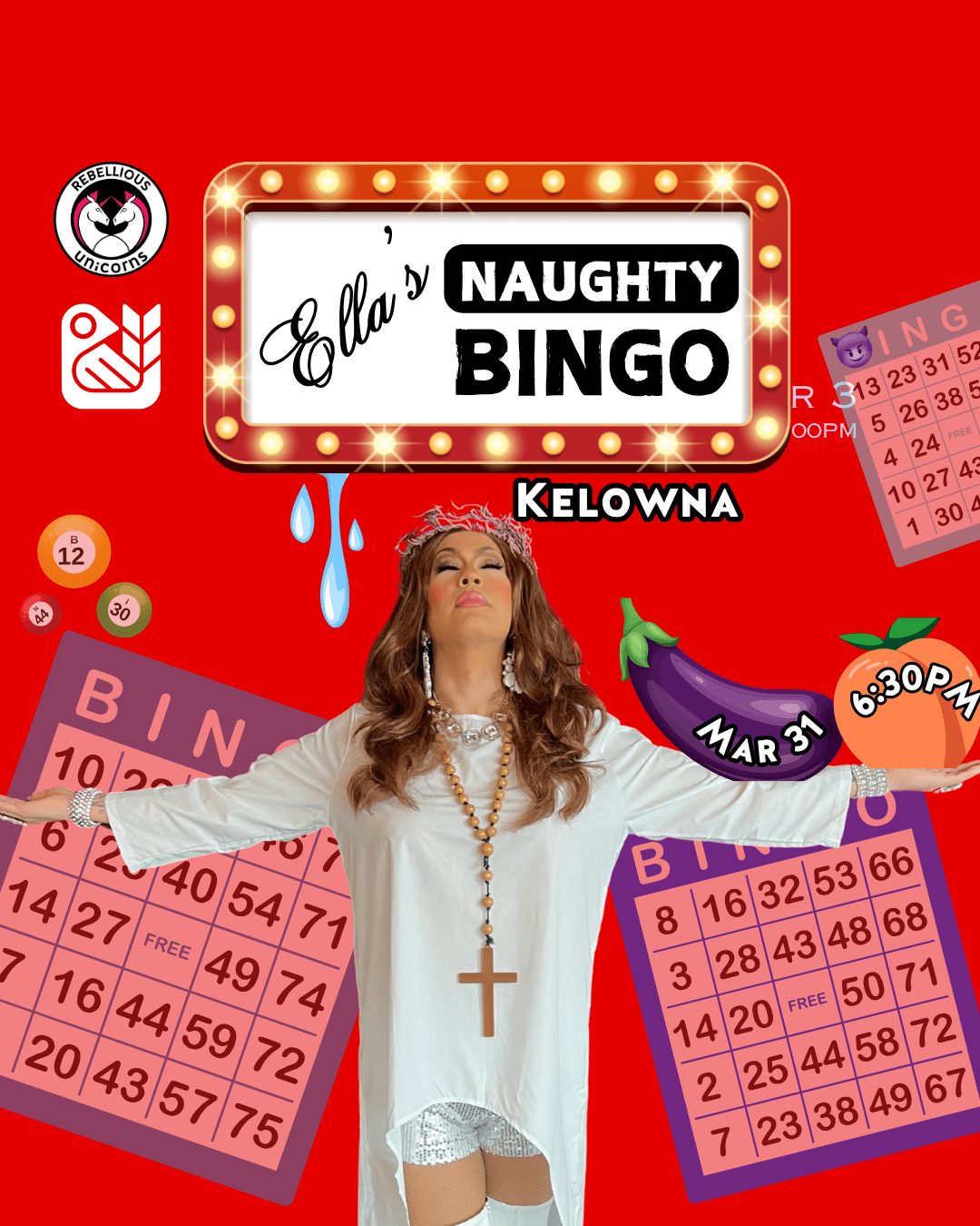 Ella's Naughty Bingo | Kelowna (Mar 31) - Rebellious Unicorns