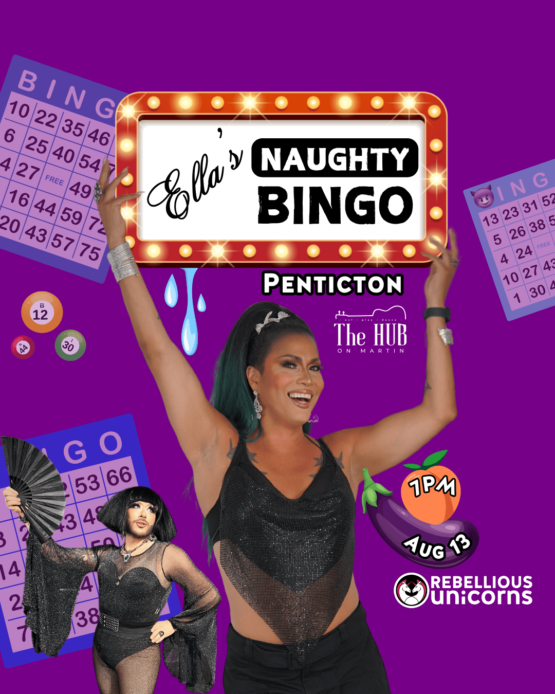 Ella's Naughty Bingo | Penticton (Aug 13) - Rebellious Unicorns