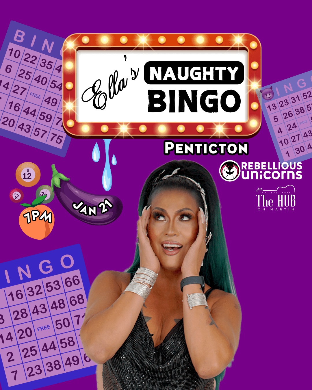 Ella's Naughty Bingo | Penticton (Jan 21) - Rebellious Unicorns