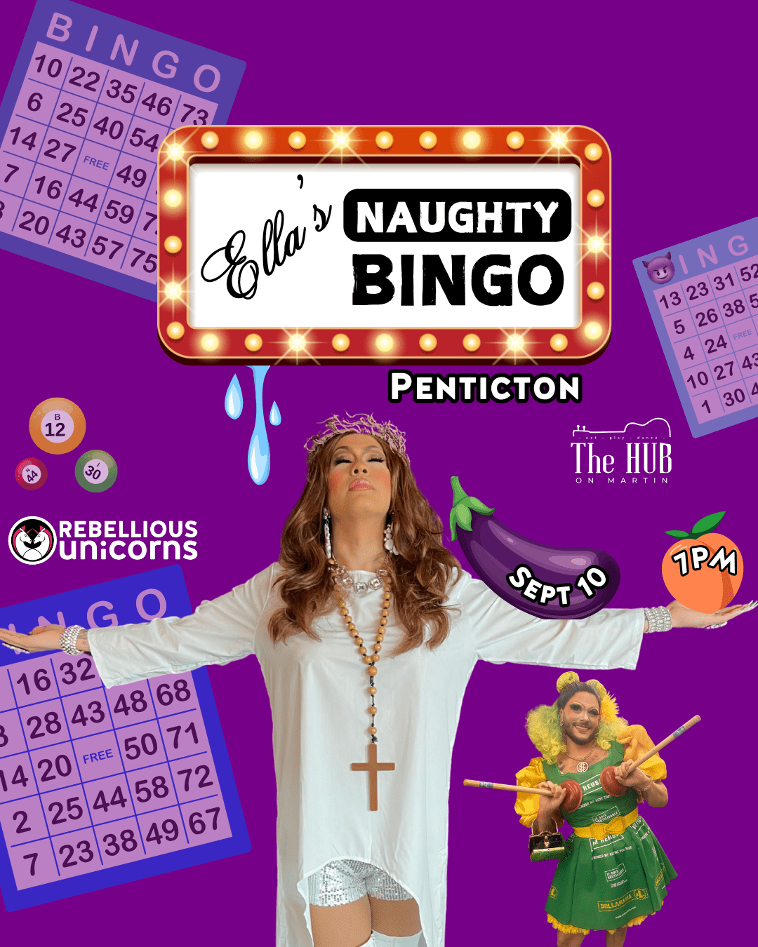 Ella's Naughty Bingo | Penticton (Sept 10) - Rebellious Unicorns