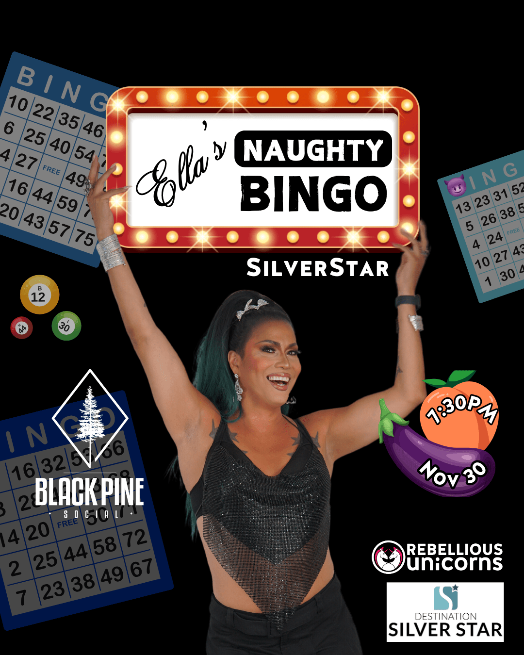 Ella's Naughty Bingo | SilverStar (Nov 30) - Rebellious Unicorns