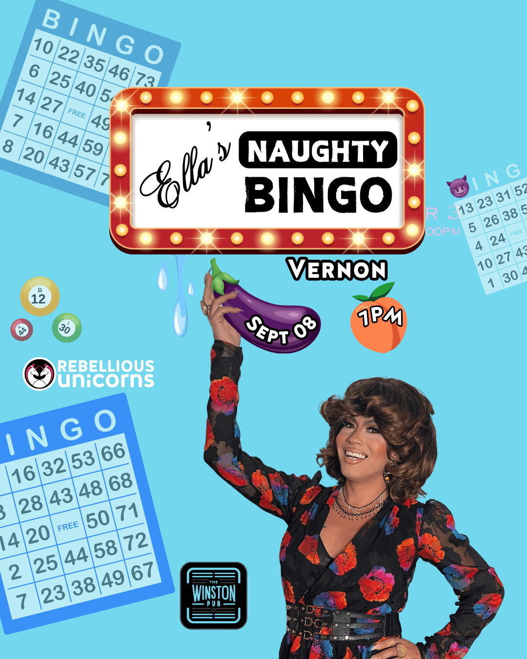 Ella's Naughty Bingo | Vernon (Sept 08) - Rebellious Unicorns