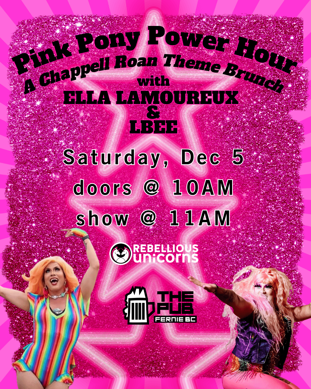 Pink Pony Power Hour Brunch | Fernie - Rebellious Unicorns