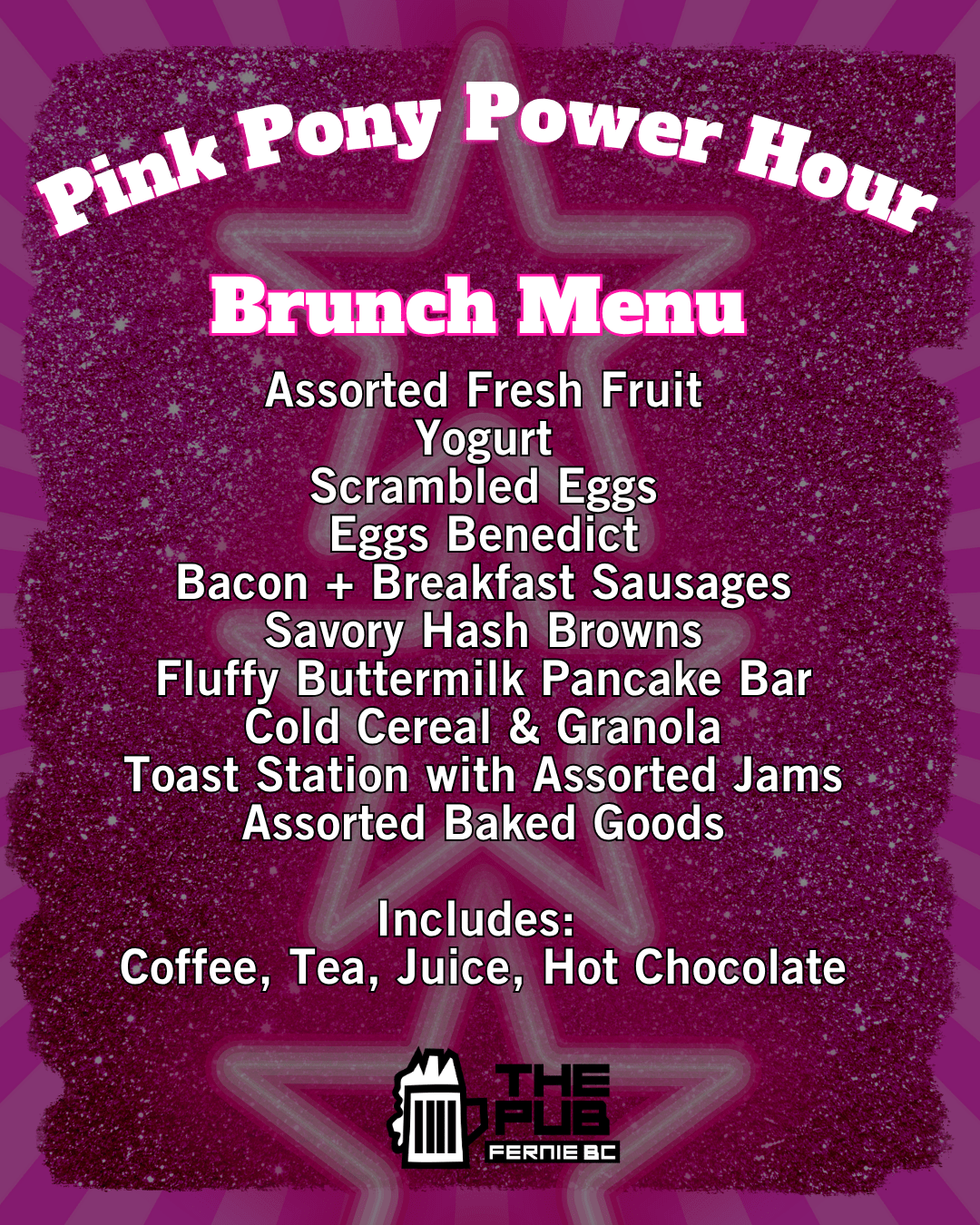 Pink Pony Power Hour Brunch | Fernie - Rebellious Unicorns