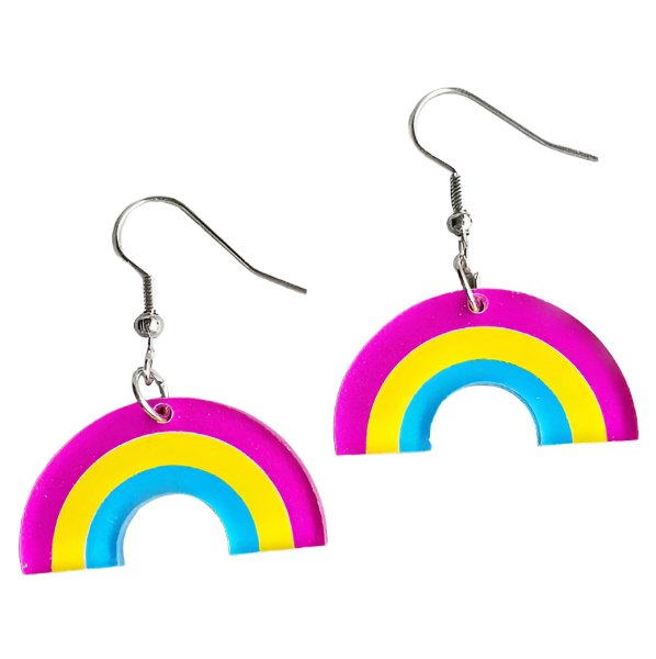 Proud Rainbow Shaped Acrylic Earrings - Diverse Pride Collection - Rebellious Unicorns