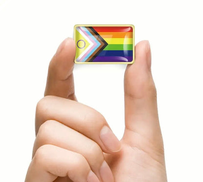 Rectangle Pride Flag Pins - Rebellious Unicorns