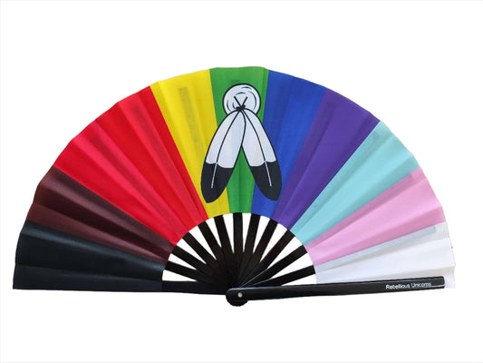 Two Spirit Rainbow Clack Fan - Rebellious Unicorns