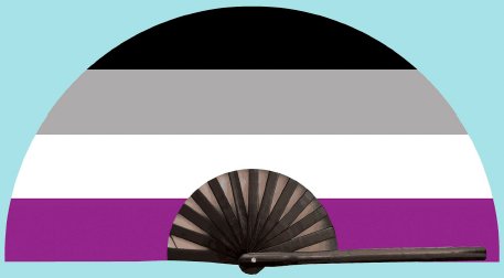 Asexual Flag Clack Fan - Rebellious Unicorns