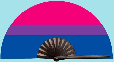 Bisexual Flag Clack Fan - Rebellious Unicorns