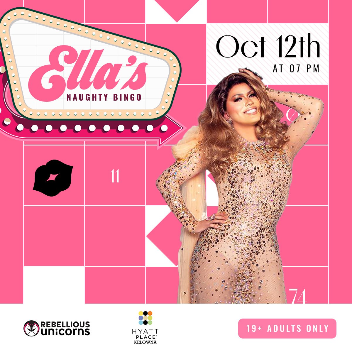 Ella's Naughty Drag Bingo: Kelowna (Oct 12) - Rebellious Unicorns