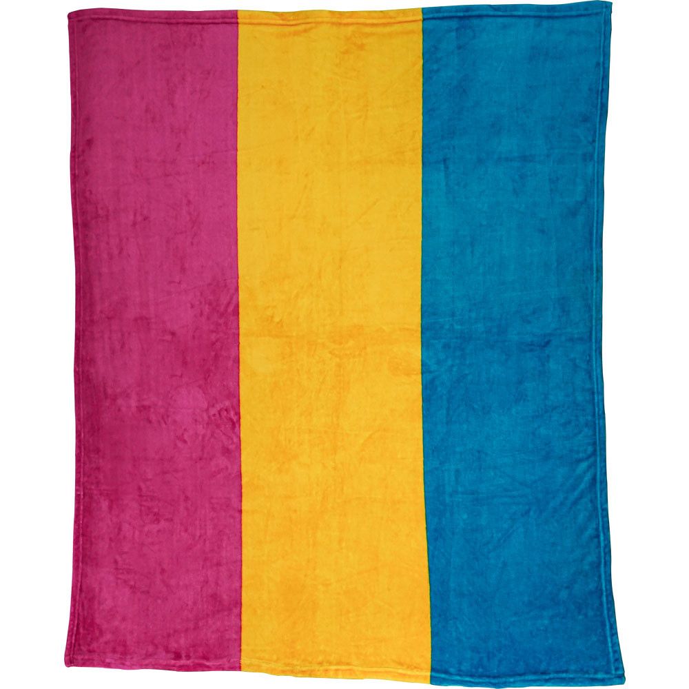 Pansexual Flag Plush Blanket - Rebellious Unicorns