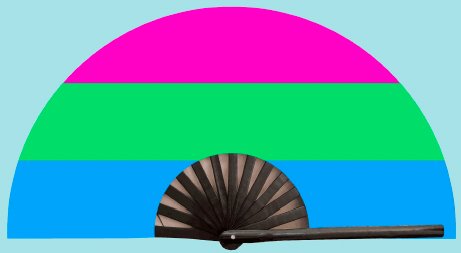 Polysexual Flag Clack Fan - Rebellious Unicorns