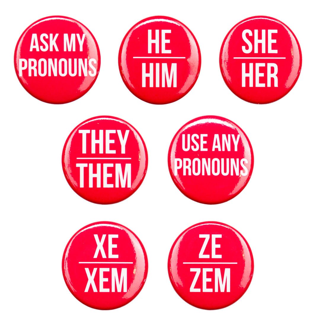 Pronoun Pins - Rebellious Unicorns