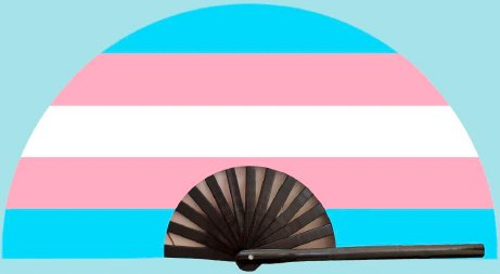 Transgender Flag Clack Fan - Rebellious Unicorns